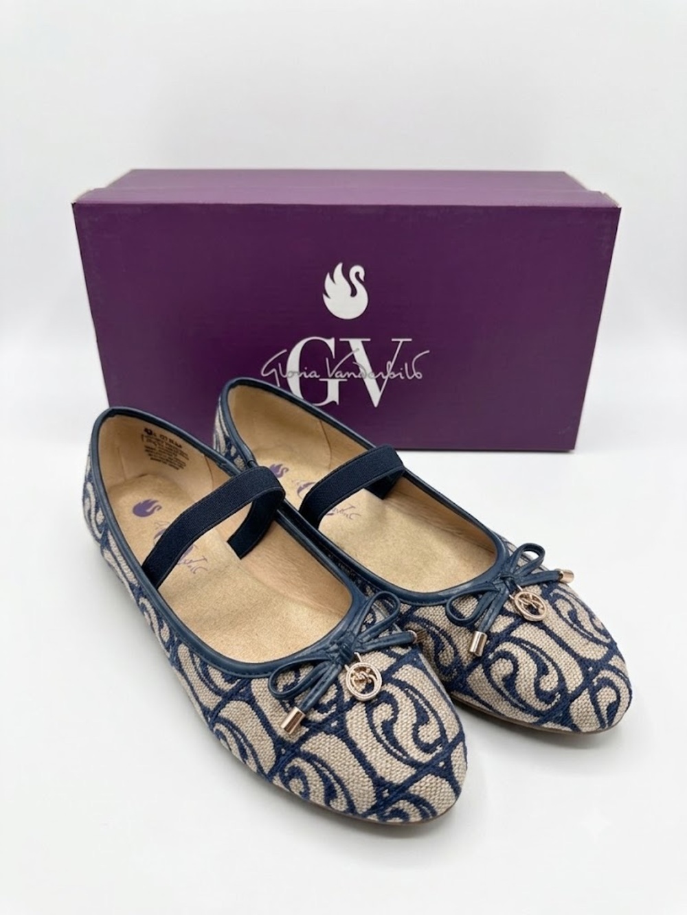 Gloria Vanderbilt Debbie Knit Ballet Flats New In Box. Size 8